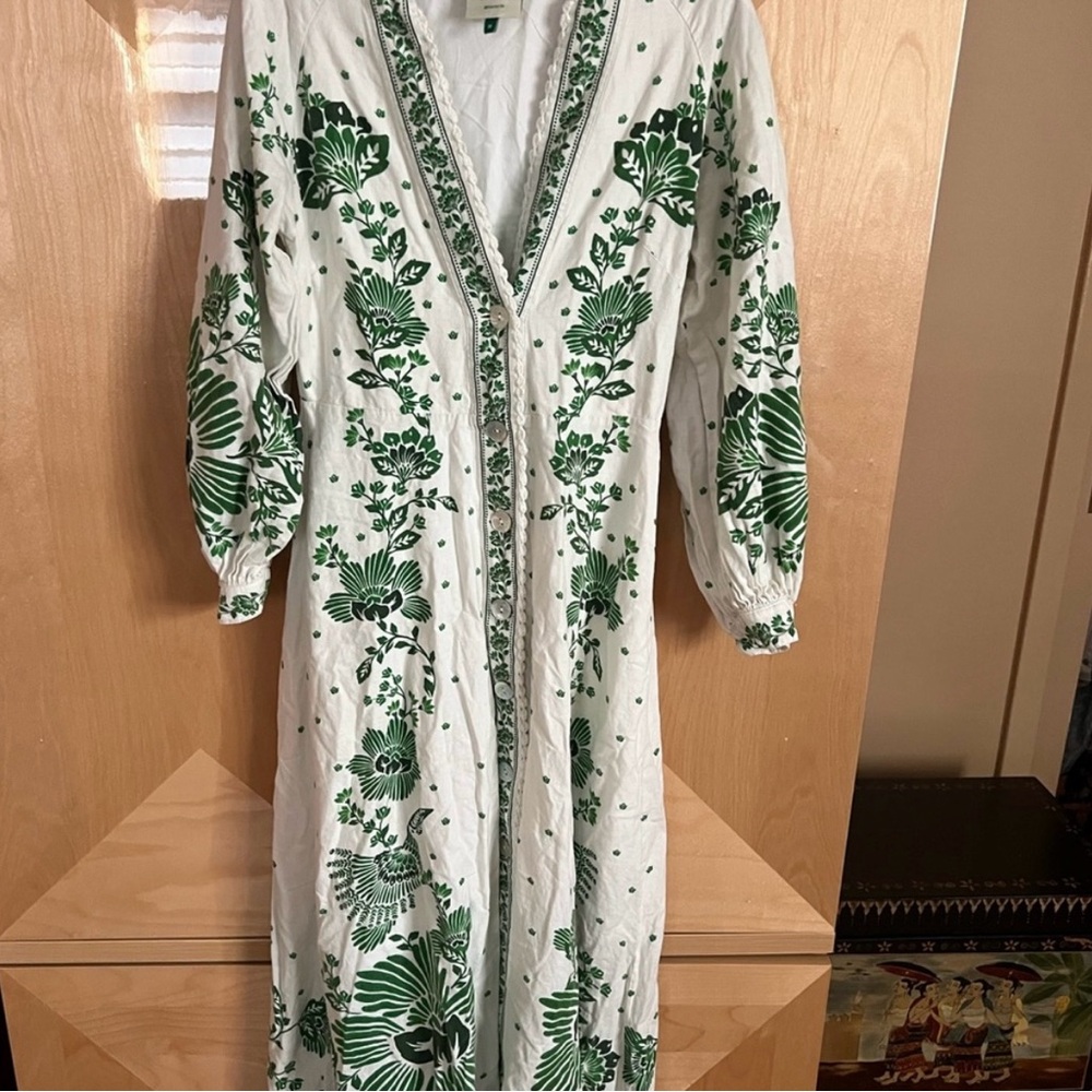 FARM Rio White and Green Floral Maxi Dress - Picture 2 of 3
